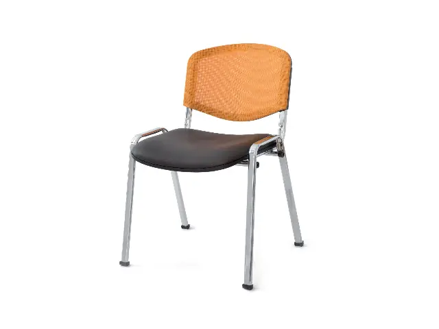 Imagen Silla confidente estructura cromada asiento tapizado respaldo malla 
