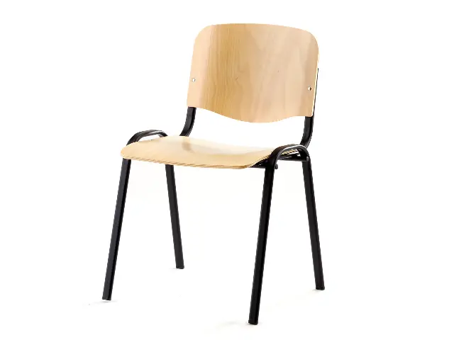 Imagen Silla confidente acabado de madera haya natural