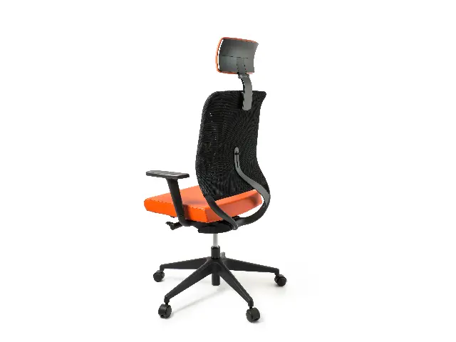 Imagen Silla giratoria c/cabezal . respaldo malla asiento tapizado-trasla 3