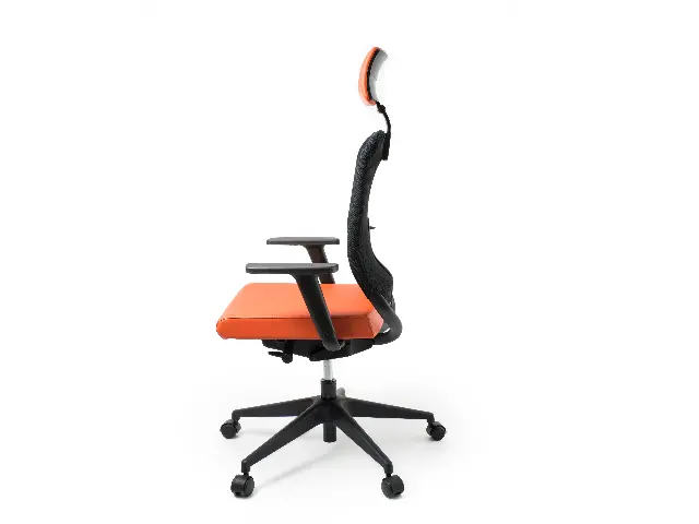 Imagen Silla giratoria c/cabezal . respaldo malla asiento tapizado-trasla 4