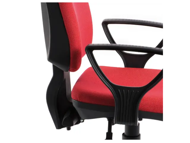 Imagen Silla giratoria asiento y respaldo tapizado con brazos fijos 2