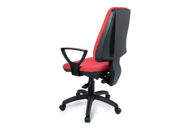 Imagen Silla giratoria asiento y respaldo tapizado con brazos fijos 3