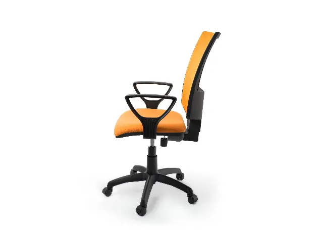 Imagen Silla giratoria respaldo anatmico en malla con brazos fijos. 3