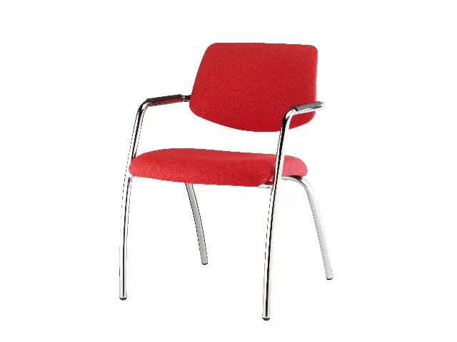 Imagen Silla confidente 4 patas apilable tapizado. 2