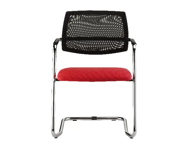 Imagen Silla confidente base de patn asiento tapizado respaldo malla 3