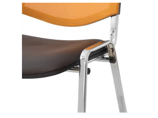 Imagen Silla confidente estructura cromada asiento tapizado respaldo malla  2