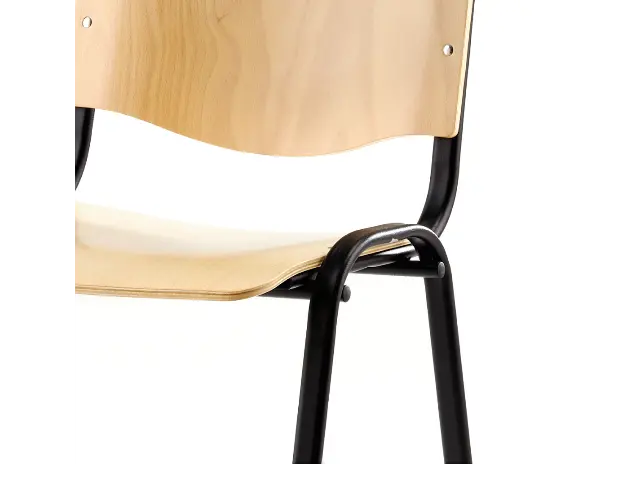 Imagen Silla confidente acabado de madera haya natural 2