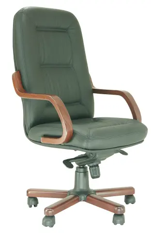 Imagen Silln de direccin alto con brazos y base en madera. Tapizado Nappel. Entrega 48-72 Horas